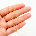 Load image into Gallery viewer, 030R28LGJ080. 14K Solid Yellow Gold Cable 16 Inch Chain with Extender