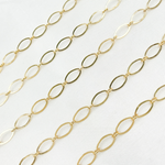 Load image into Gallery viewer, 790FGF. Gold-Filled Flat Oval Long and Short Link Chain