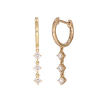 Load image into Gallery viewer, EFF53440. 14K Solid Gold with Diamonds Dangle Earrings