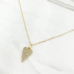 Load image into Gallery viewer, 14K Solid Gold Heart Shape Diamond Necklace. PHF38753
