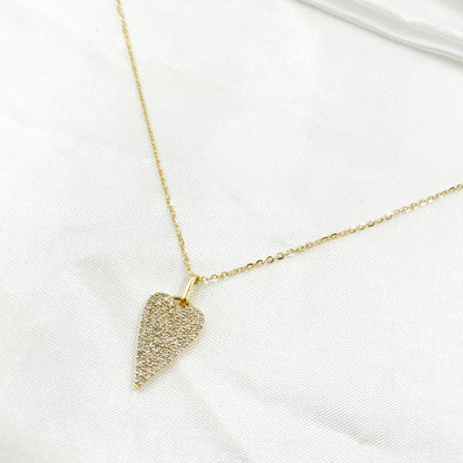 PHF38753. 14K Solid Gold Heart Shape Diamond Necklace