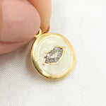 Load image into Gallery viewer, DC043A. Diamond Sterling Silver Round Lips Enamel Charm
