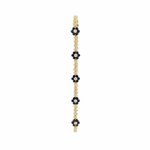 Load image into Gallery viewer, BR402699. 14k Solid Gold Diamond and Gemstone Fancy Flower Bracelet