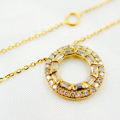 NT402341. 14K Solid Gold Diamond Necklace