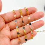 Load image into Gallery viewer, Z122GSR. White Silver, Gold Plated, and Rose Gold Plated Silver Marina Chain