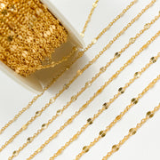 V300GF. 14k Gold Filled Cable and Diamond Cut Marina Link Chain