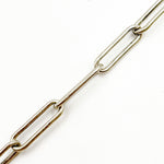 Load image into Gallery viewer, 4002OX. Oxidized Sterling Silver Smooth Paperclip Chain
