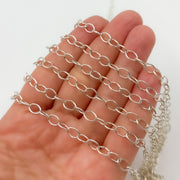 Sterling Silver Oval Cable Link Chain