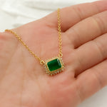 Load image into Gallery viewer, 14K Solid Gold Diamond and Gemstone Necklace. CN96104EM
