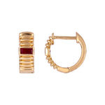 Load image into Gallery viewer, EHZ57170. 14k Solid Gold Gemstone Huggies