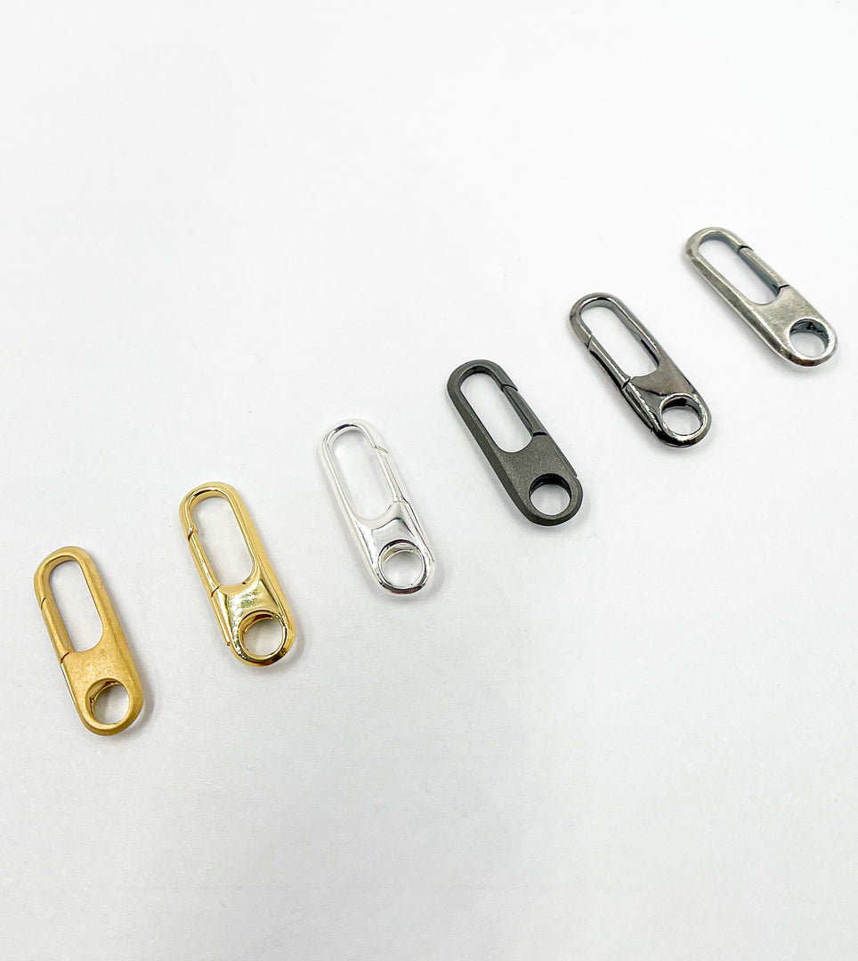 925 Sterling Silver Matt Gold Plated Clasp 20x6 mm. 1355GPM