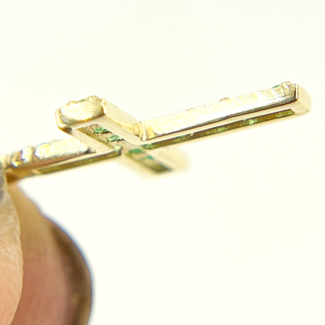 Cross Charm in Diamond, Ruby, Blue Sapphire and Emerald