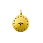 Load image into Gallery viewer, GDP51. 14K Solid Gold Diamond Round Star Charm
