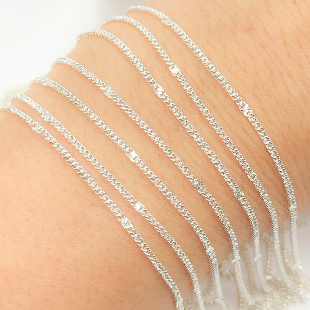 Sterling Silver Marina Link and Curb Link Chain