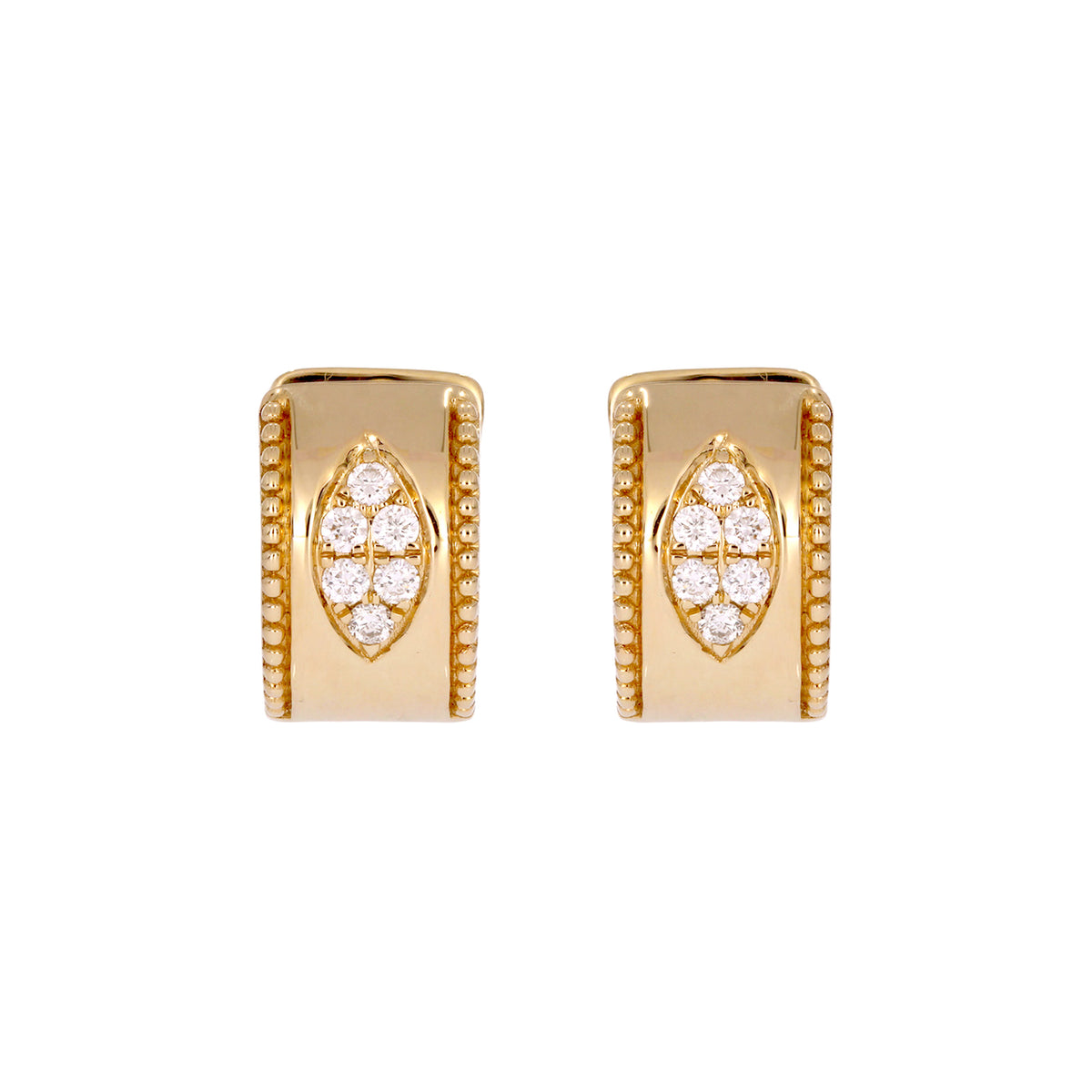 EHD57593. 14K Solid Yellow Gold Hoop Earrings
