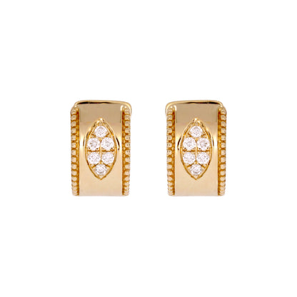 EHD57593. 14K Solid Yellow Gold Hoop Earrings