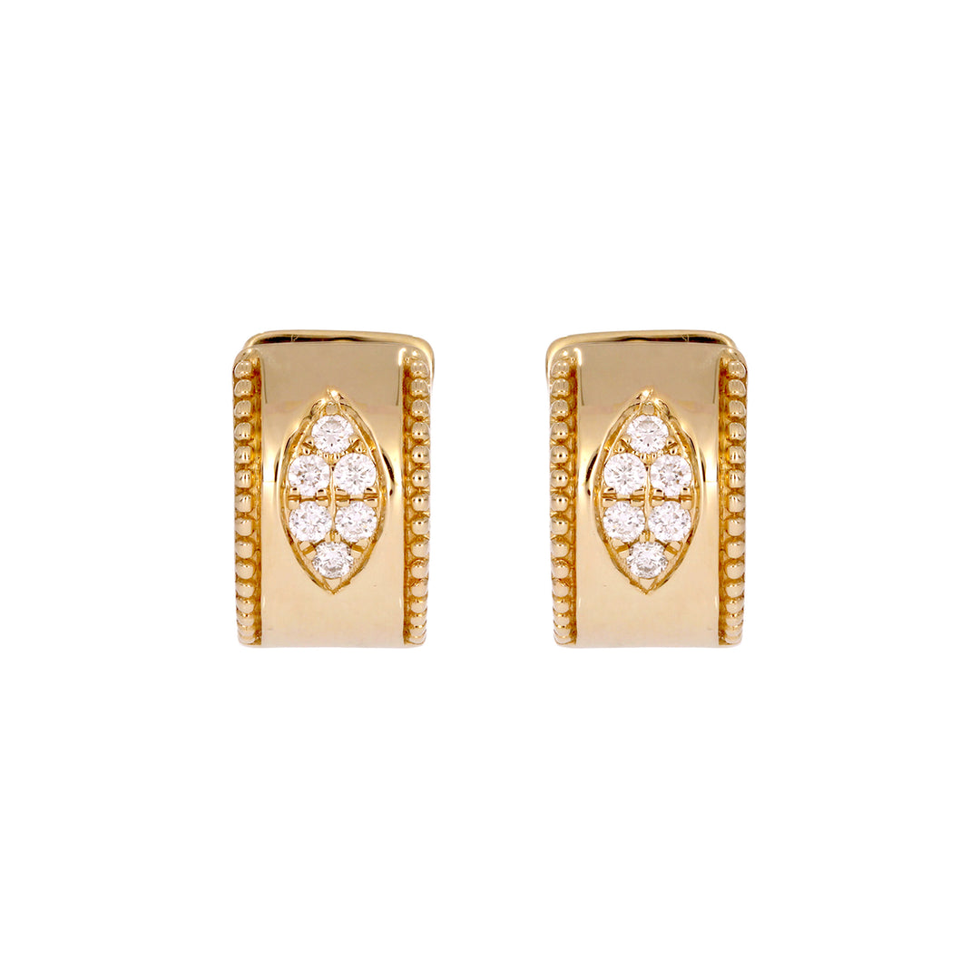 EHD57593. 14K Solid Yellow Gold Hoop Earrings