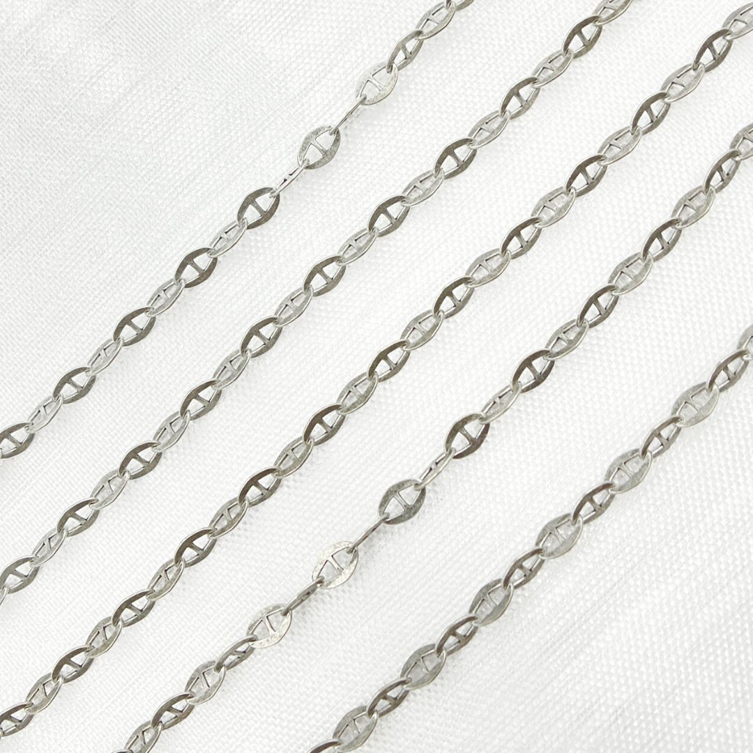 Z51OX. Oxidized Sterling Silver Marina Chain