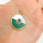 Load image into Gallery viewer, KG124. 14K Solid Gold Round Pendant