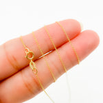 Load image into Gallery viewer, 020R01LGJ08018K. 18K Solid Gold Cable 16 Inch Chain with Extender
