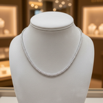 Load image into Gallery viewer, NFR71363. 14K Solid Gold Diamond Tennis Necklace