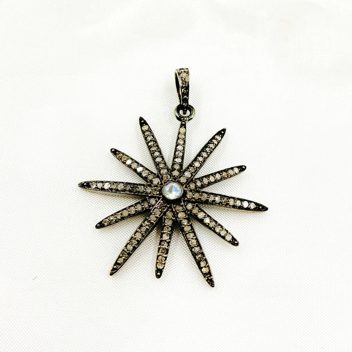 Silver Star Pendant with Gemstone