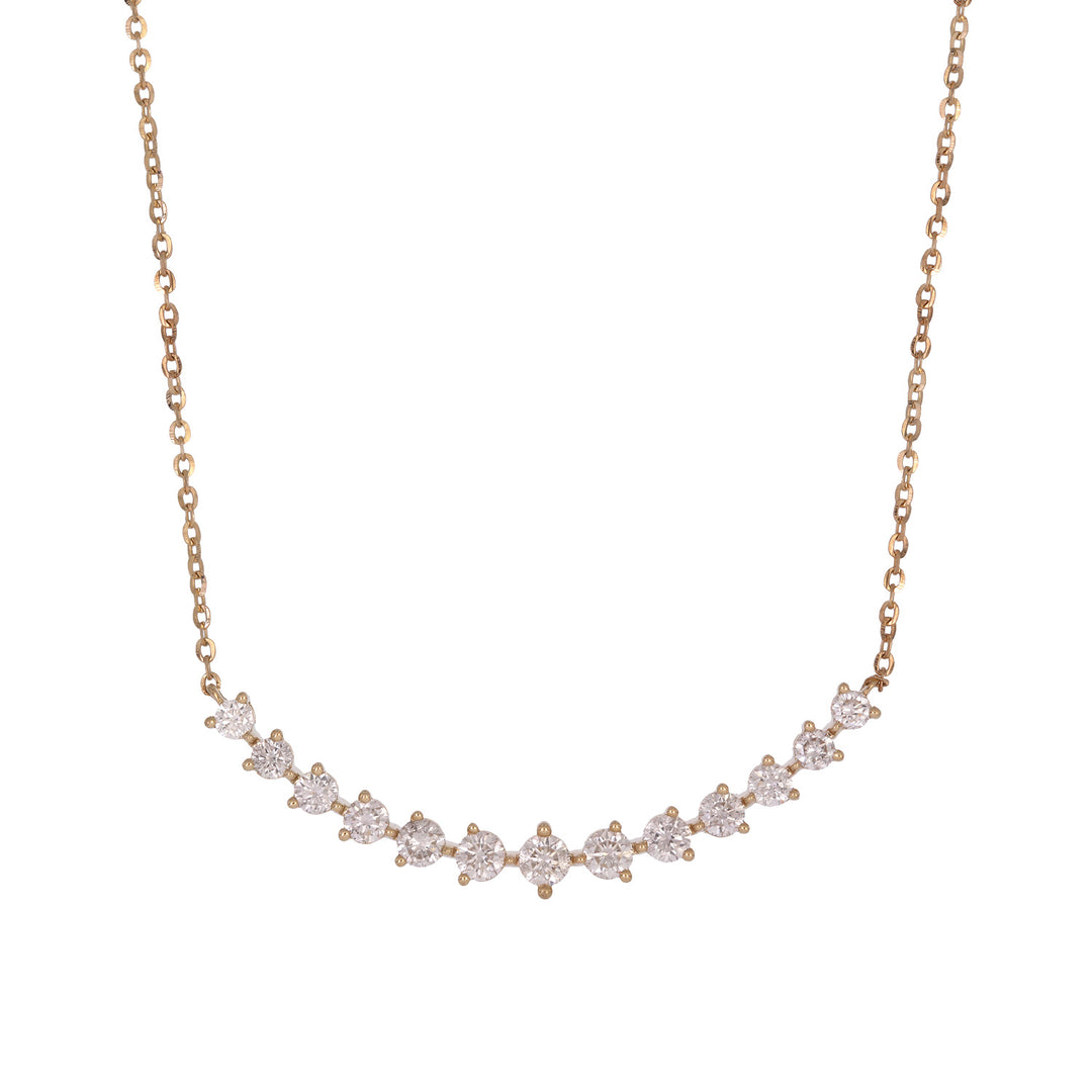 NFI72822. 14K Solid Gold Diamond Necklace