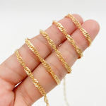 Load image into Gallery viewer, V318GF. 14K Gold Filled Twisted Singapore Unfinished Chain