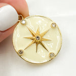 Load image into Gallery viewer, DP721A. Diamond Sterling Silver Star Enamel Pendant with Gemstone
