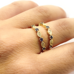 Load image into Gallery viewer, 14K Solid Gold Diamond &amp; Blue Sapphire Ring. RAE00536BS
