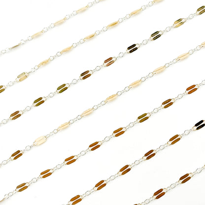 XM/1003HD/SPTT. 14K Gold-Filled and Silver Flat Marina Cable Link Chain