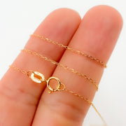 14K Solid Gold Cable Chain