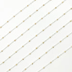 Load image into Gallery viewer, XM/S1322E/11G/SP. Sterling Silver Cable Chain with 14K Gold Filled Beads – Mixed Metal Design