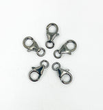 Load image into Gallery viewer, Black Rhodium 925 Sterling Silver  10mm Trigger Clasps. BRTC2
