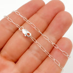 Load image into Gallery viewer, Sterling Silver Smooth Paperclip Necklace