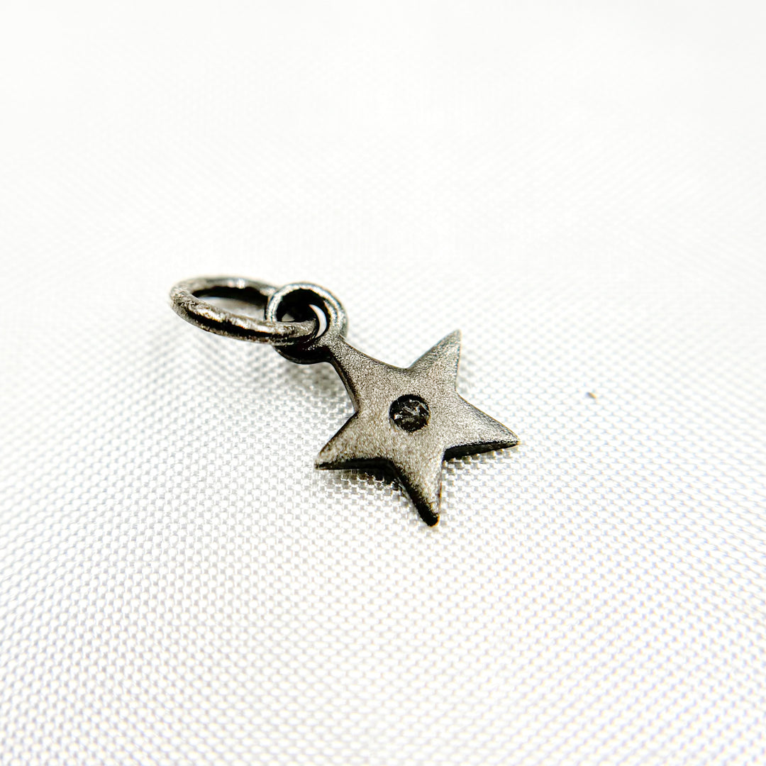 DC594. Diamond Sterling Silver Star Charm