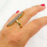 Load image into Gallery viewer, DR07. Diamond Sterling Silver Statement Ring
