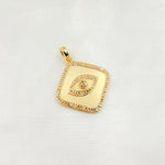 Load image into Gallery viewer, DP351. Diamond Sterling Silver Square Eye Pendant
