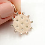 Load image into Gallery viewer, DP588. Diamond Sterling Silver Round Pendant
