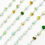 Load image into Gallery viewer, PO15. Peruvian Opal Sterling Silver Wire Chain

