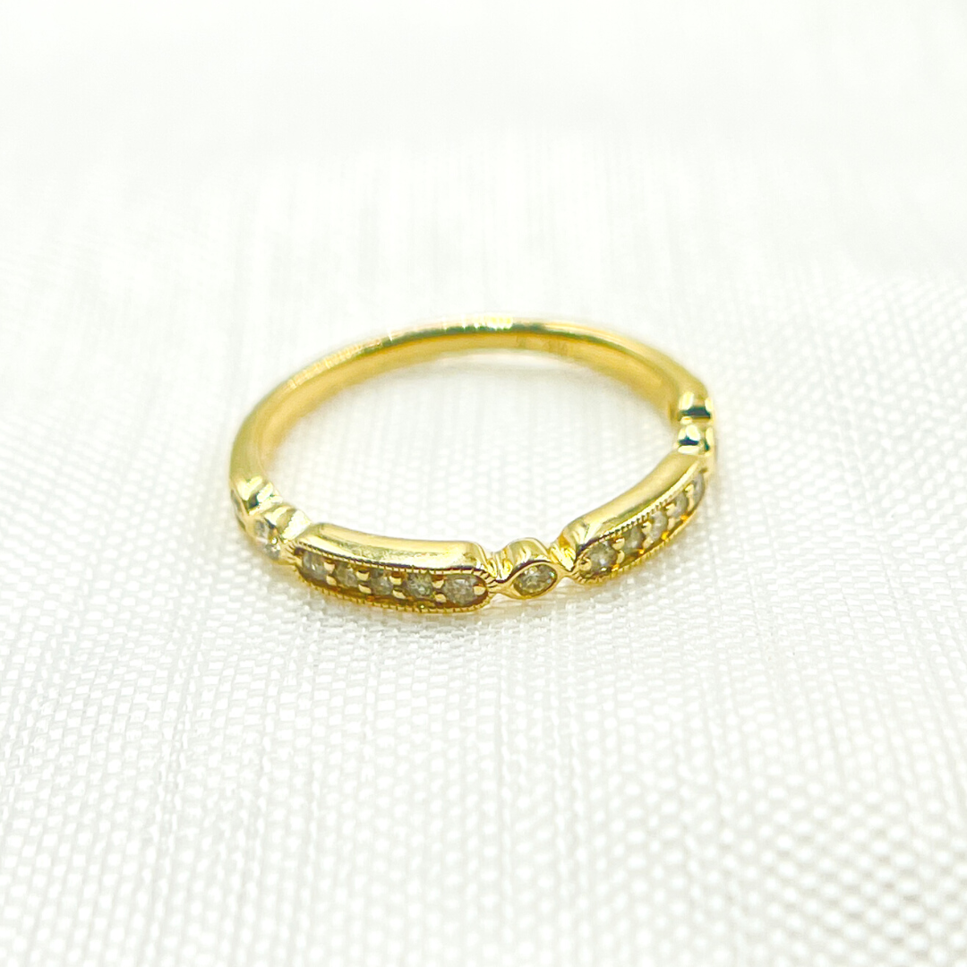 14K Solid Gold Diamond Ring. RAC01223