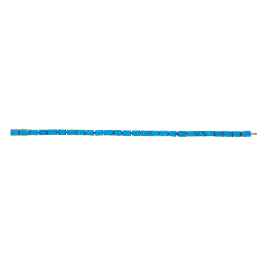CB97381TQ6X4. 14K Solid Gold Turquoise Bracelet