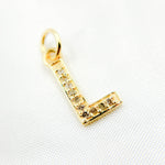 Load image into Gallery viewer, DC507. Diamond Sterling Silver Letter &quot;L&quot; Charm
