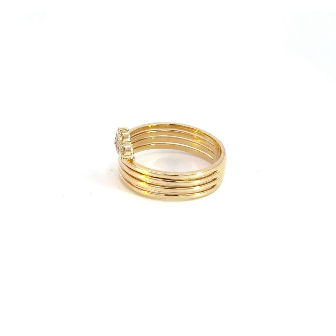 14k Solid Gold Spiral Heart Ring.