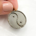 Load image into Gallery viewer, DP741. Diamond Sterling Silver Round Yin and Yang Pendant
