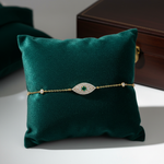 Load image into Gallery viewer, BR401077. 14k Solid Gold Diamond and Gemstone Eye Bracelet