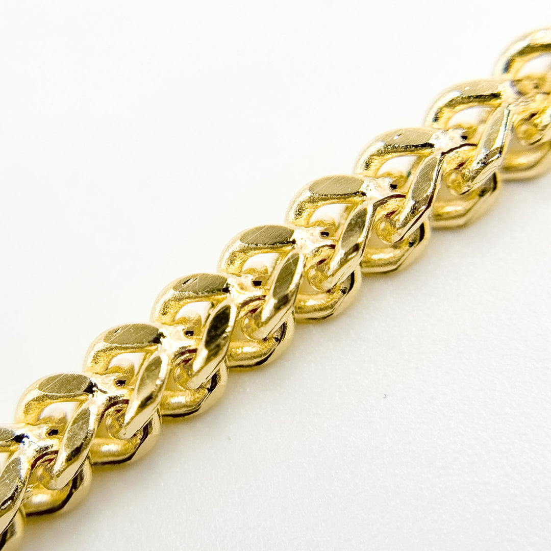 080HVI2004000. 14K Solid Yellow Gold Franco Hollow Chain Necklace