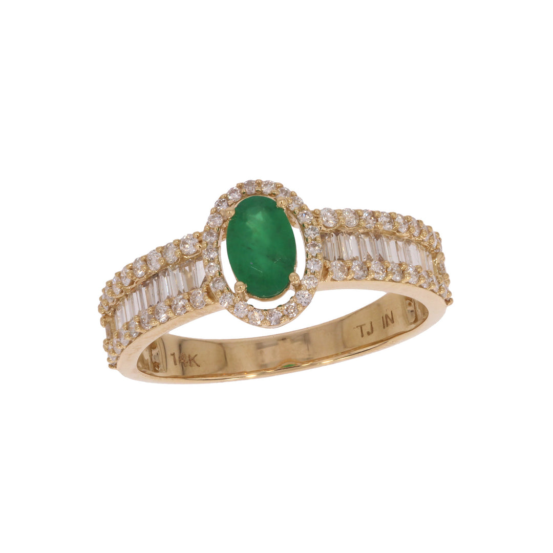 CR97175. 14K Solid Gold Diamond and Gemstone Ring