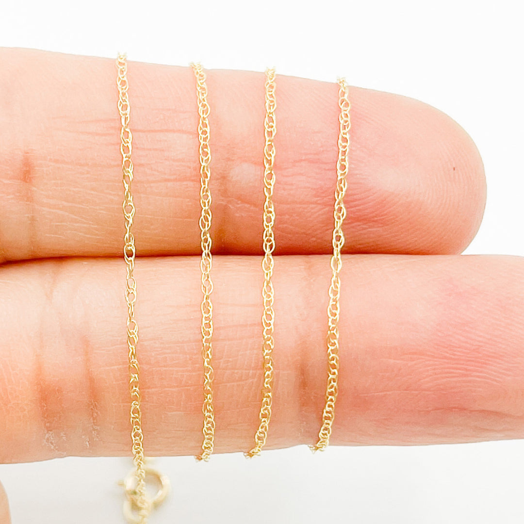 012C02. 14K Solid Gold Rope Chain