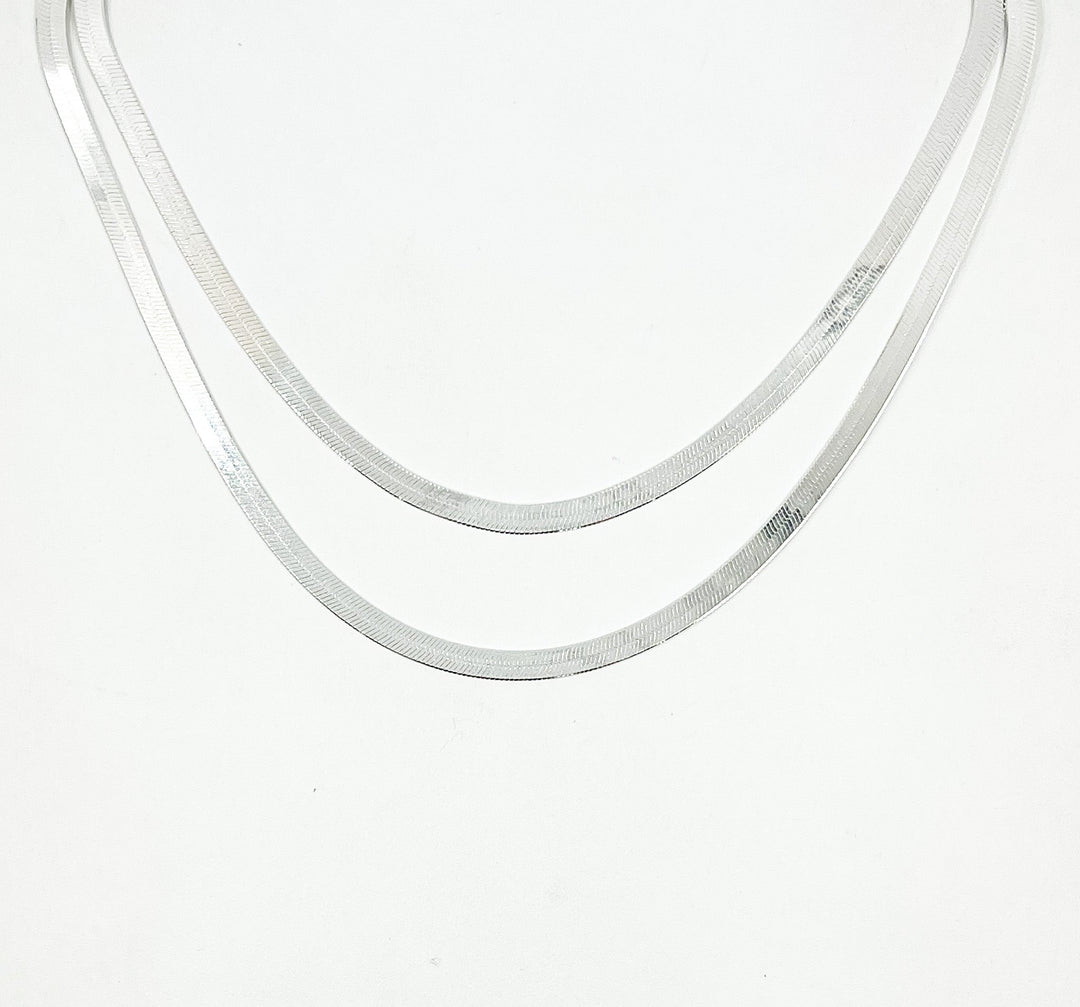 925 Sterling Silver Herringbone Silver 4.3 mm Width Chain. HER2SSNecklace